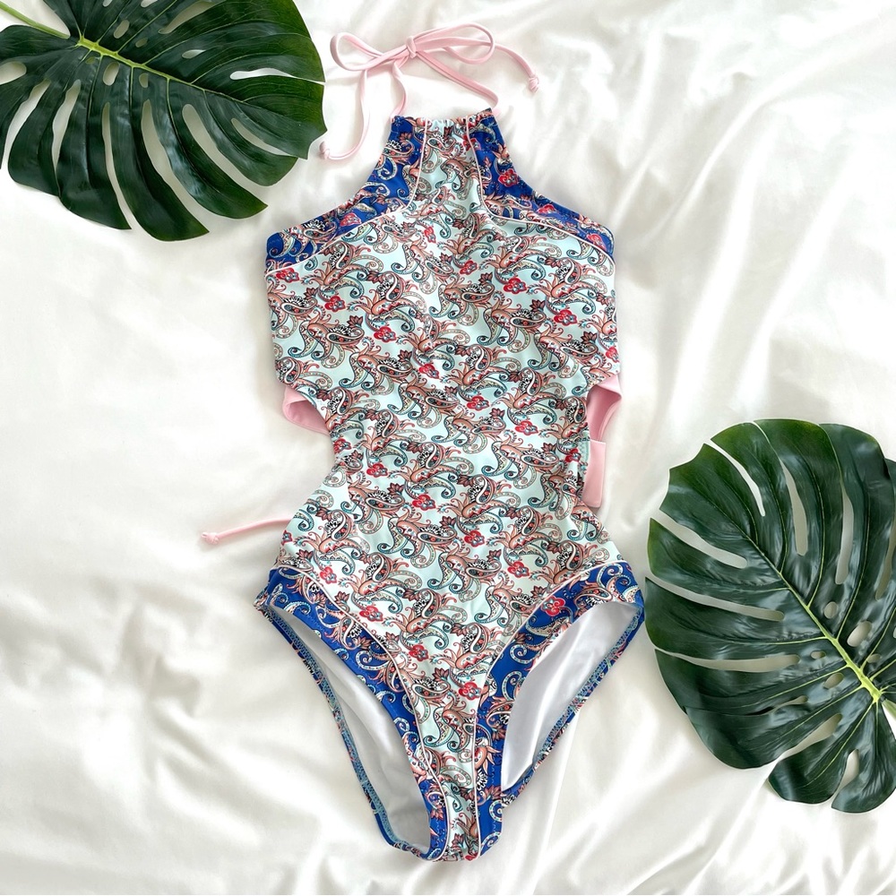 Called to Surf Paisley Print One Piece swimsuit